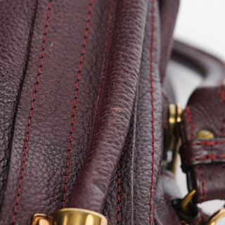 Chloé Burgundy Leather Paraty 2-Way Shoulder Bag