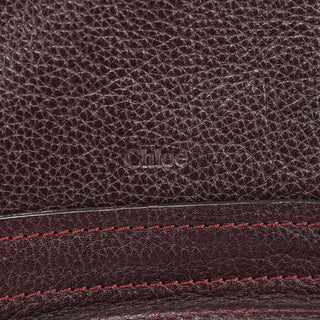 Chloé Burgundy Leather Paraty 2-Way Shoulder Bag