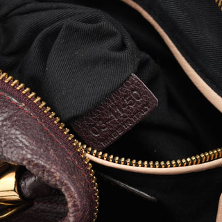 Chloé Burgundy Leather Paraty 2-Way Shoulder Bag