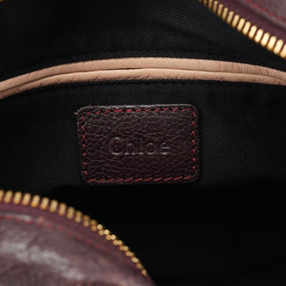 Chloé Burgundy Leather Paraty 2-Way Shoulder Bag