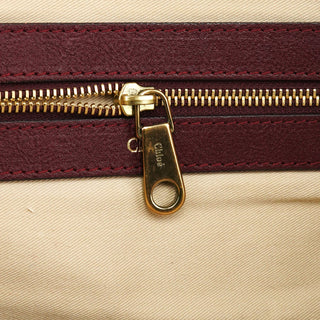 Chloe Burgundy Leather Tote Bag