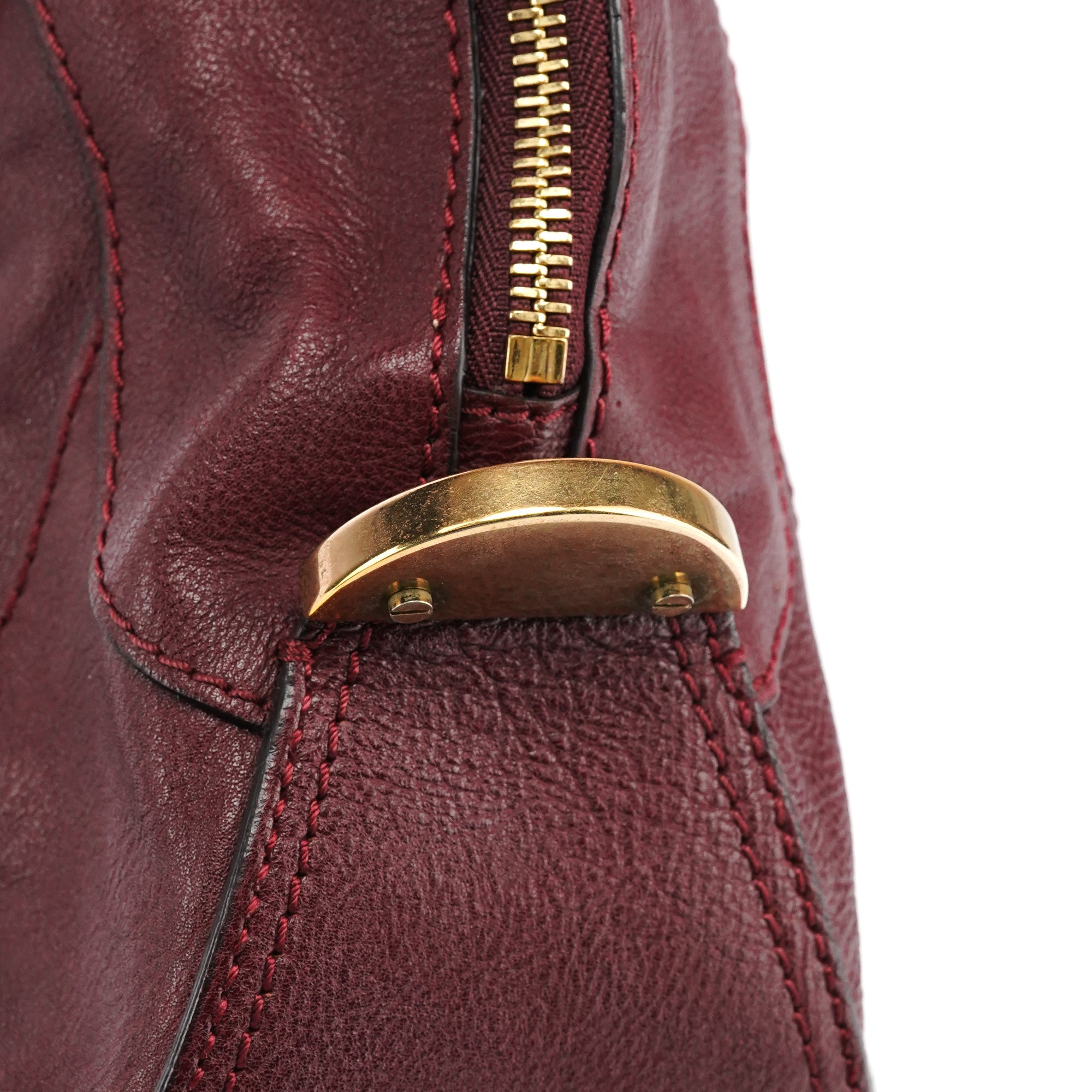 Chloé Tote Bag aus Leder in Bordeaux