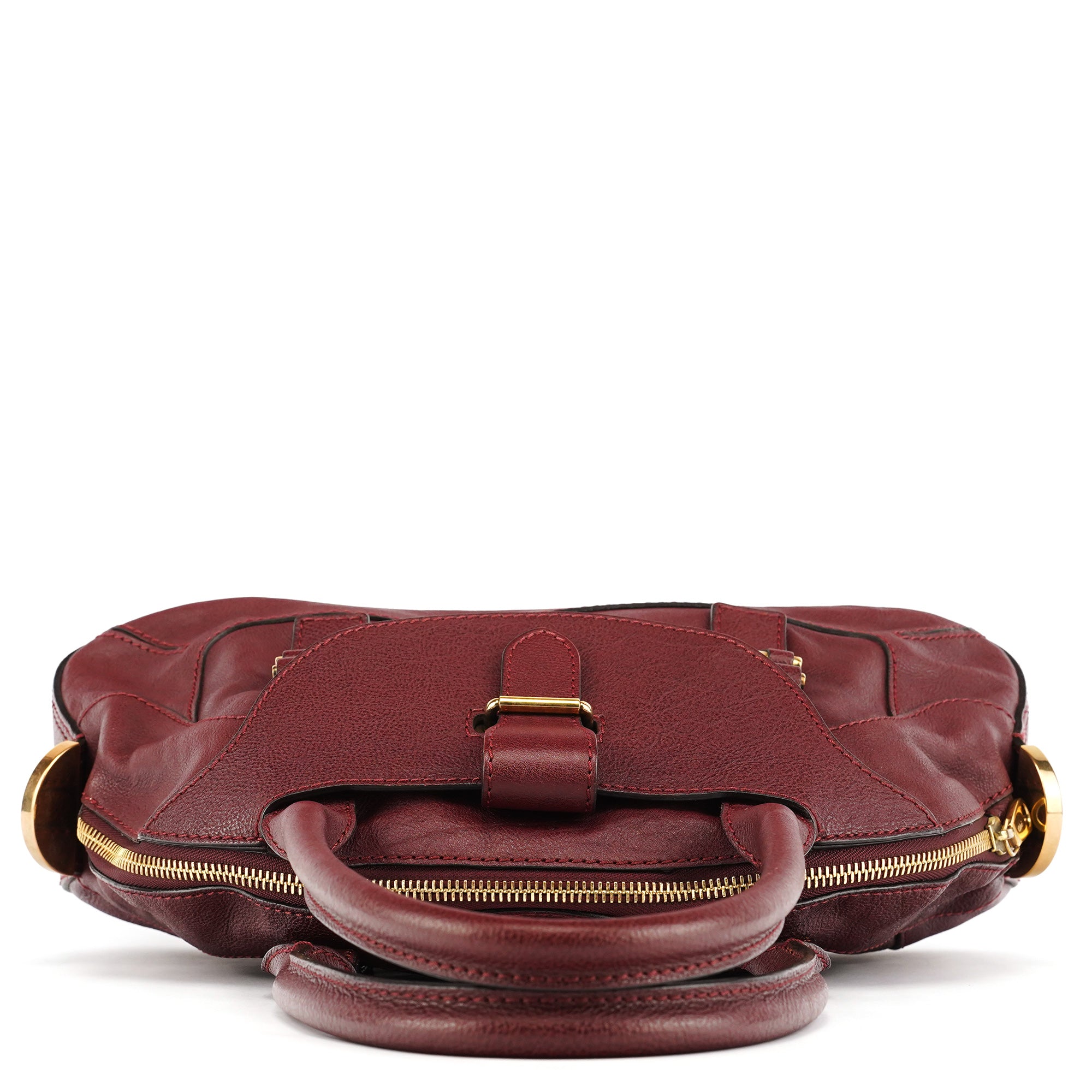 Chloé Tote Bag aus Leder in Bordeaux