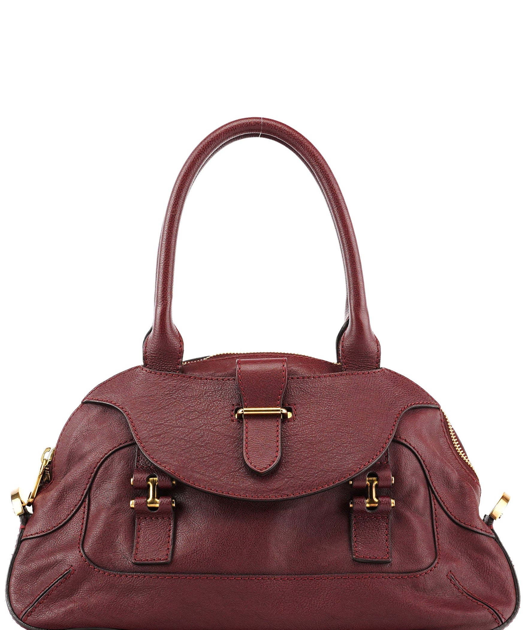 Chloe Burgundy Leather Tote Bag