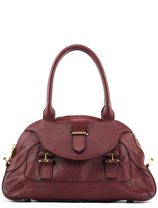 Chloe Burgundy Leather Tote Bag
