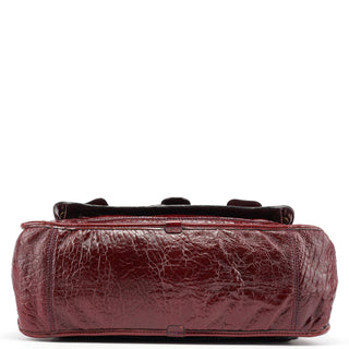 Chloe Burgundy Patent Leather Bay Tote Bag