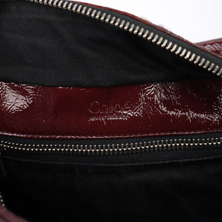 Chloe Burgundy Patent Leather Betty Tote Bag