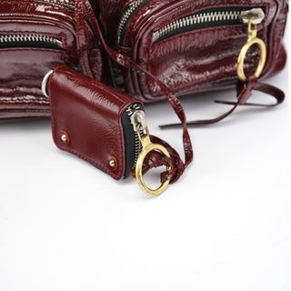 Chloe Burgundy Patent Leather Betty Tote Bag