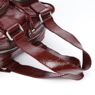 Chloe Burgundy Patent Leather Betty Tote Bag