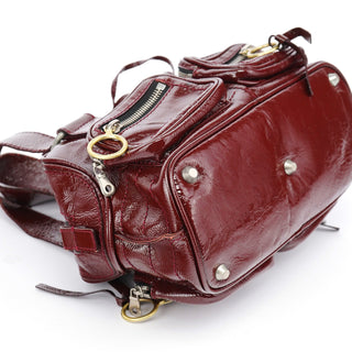 Chloe Burgundy Patent Leather Betty Tote Bag