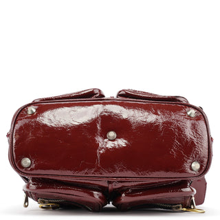 Chloe Burgundy Patent Leather Betty Tote Bag
