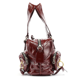 Chloe Burgundy Patent Leather Betty Tote Bag
