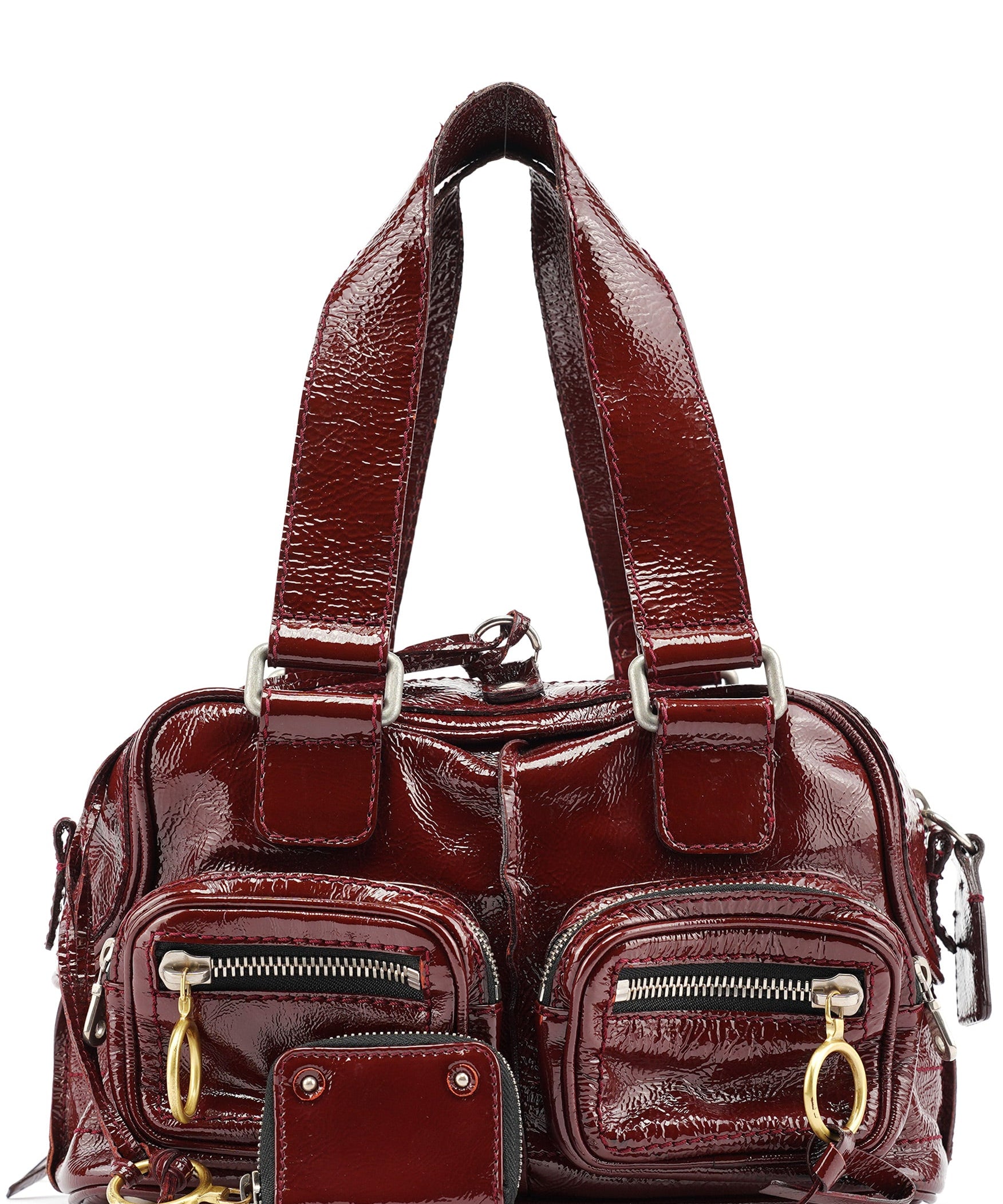 Chloe Burgundy Patent Leather Betty Tote Bag