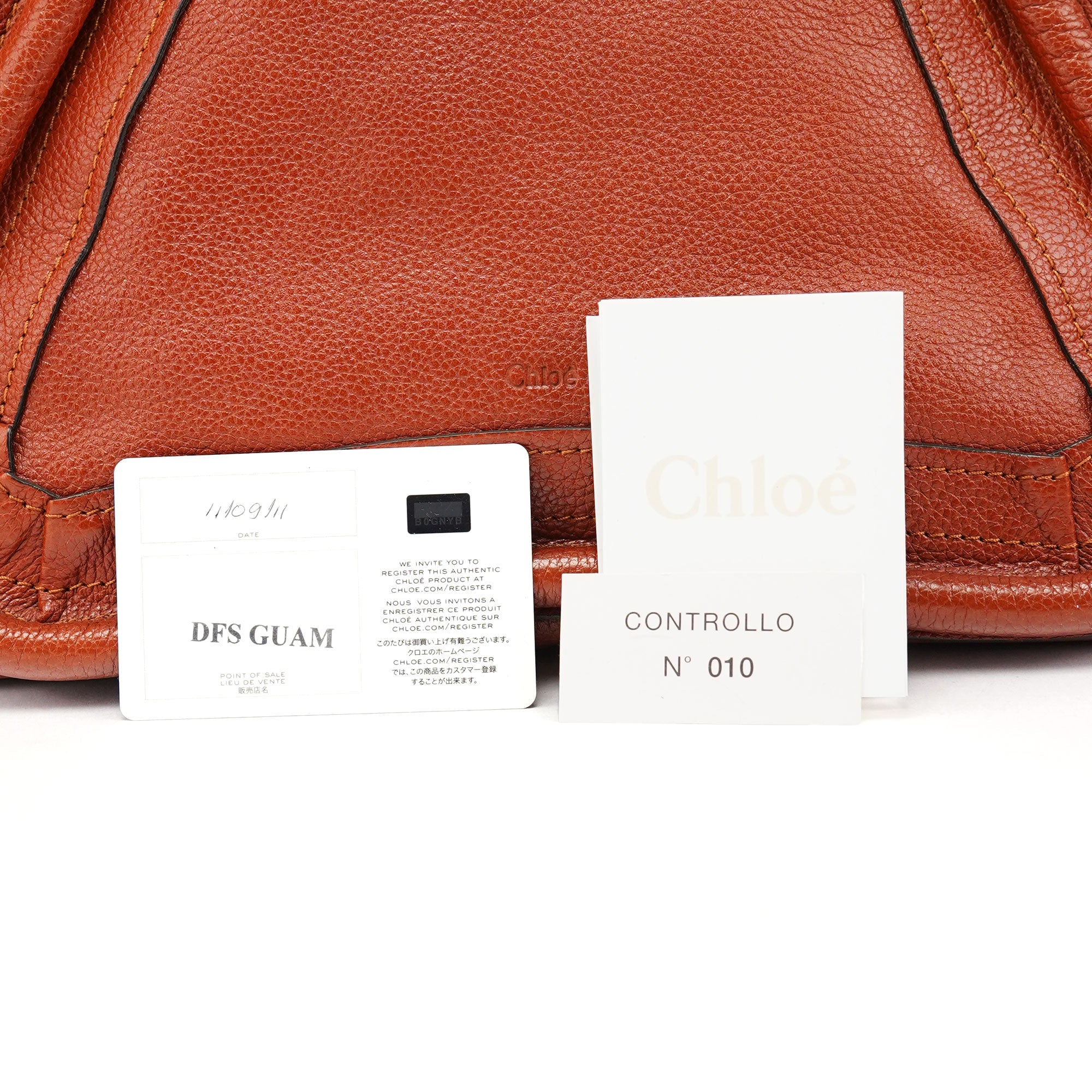 Chloé Paraty 2-Way Schultertasche aus Leder in Burnt Orange