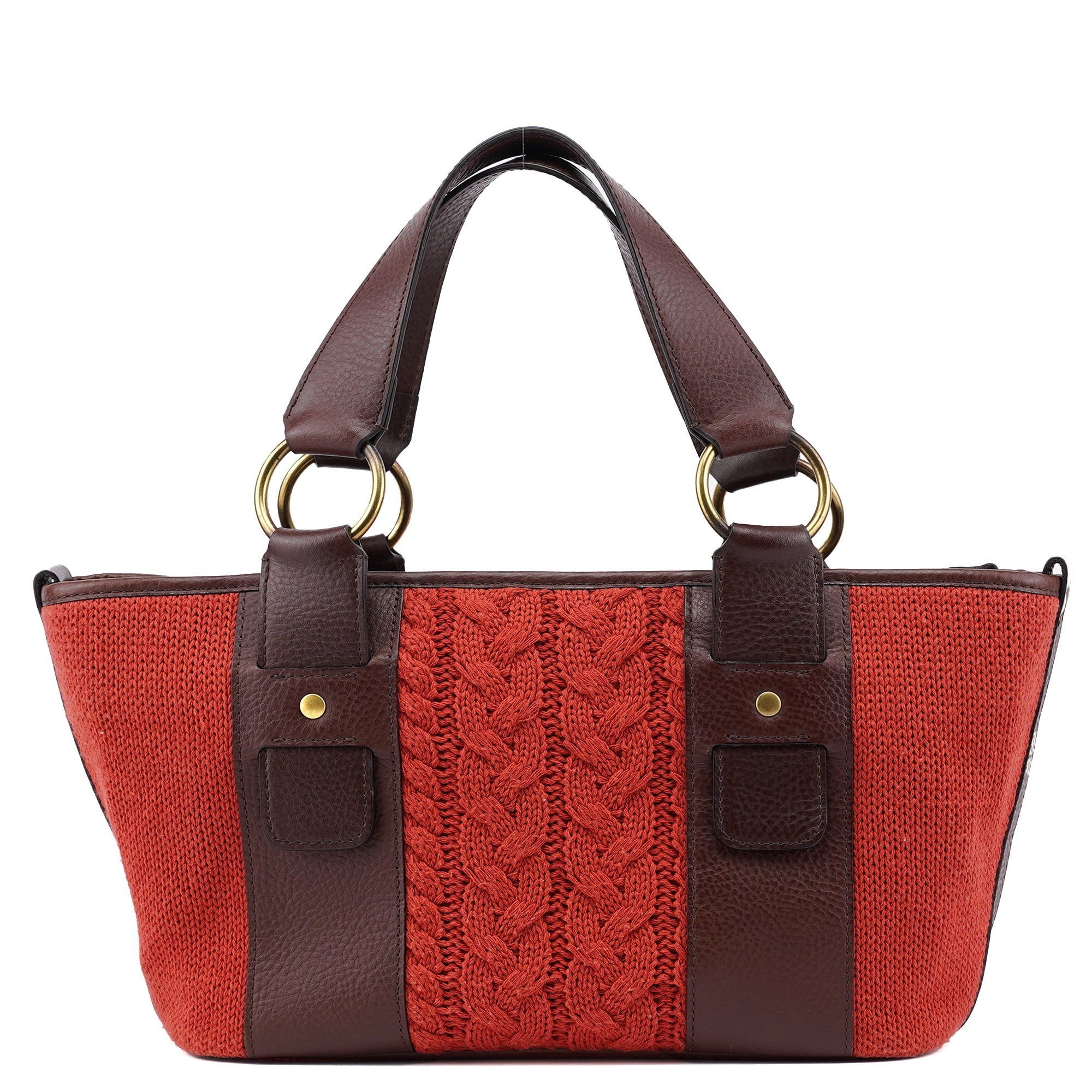 Chloé Burnt Orange Virgin Wool Tote Bag