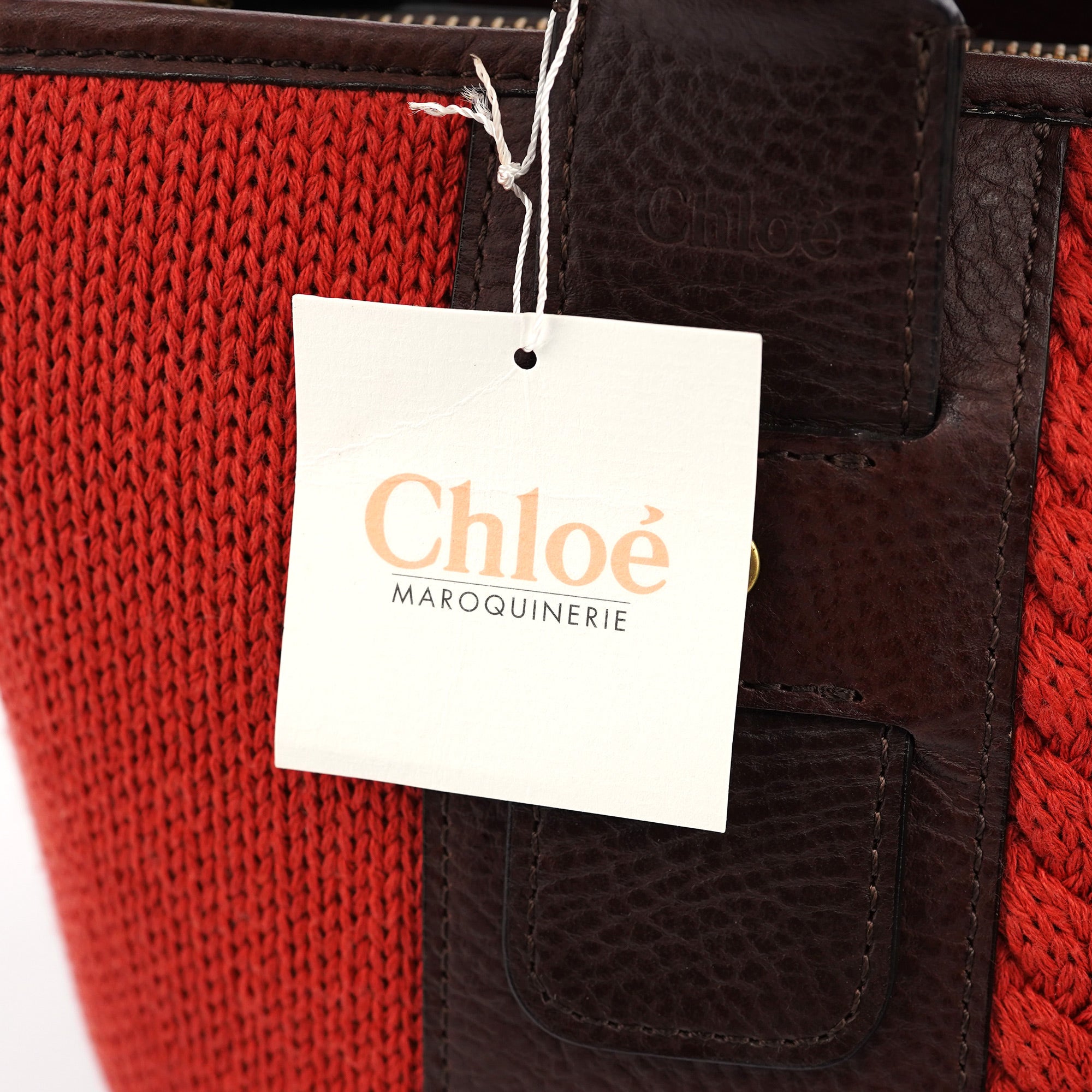 Chloé Burnt Orange Virgin Wool Tote Bag