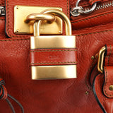 Chloe Burnt Red Leather Paddington Shoulder Bag
