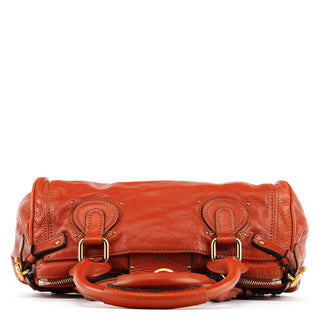 Chloe Burnt Red Leather Paddington Shoulder Bag