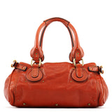 Chloe Burnt Red Leather Paddington Shoulder Bag