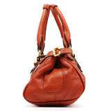 Chloe Burnt Red Leather Paddington Shoulder Bag