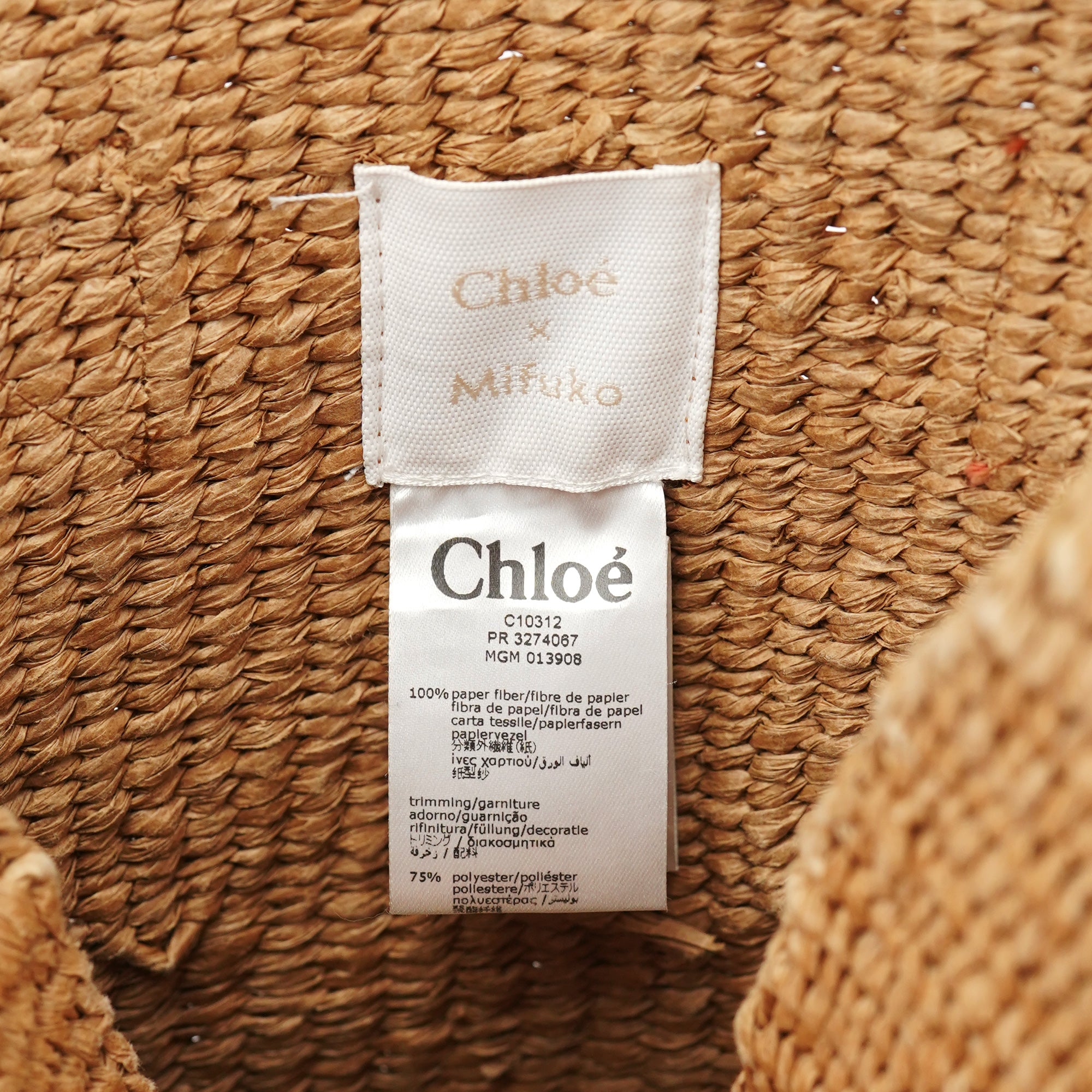 Chloé C10312 Woven Raffia Bag