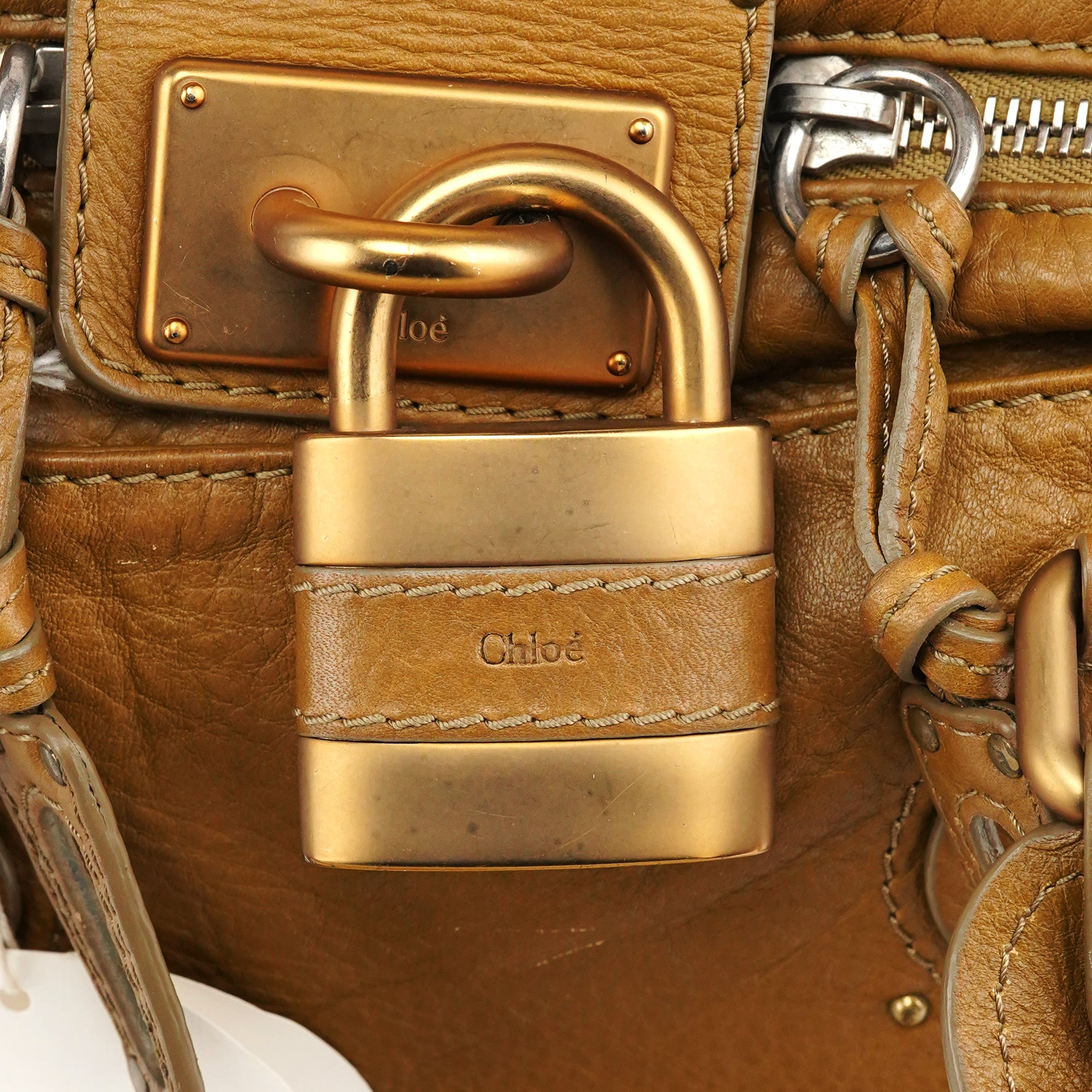 Chloé Camel Leather Paddington Shoulder Bag