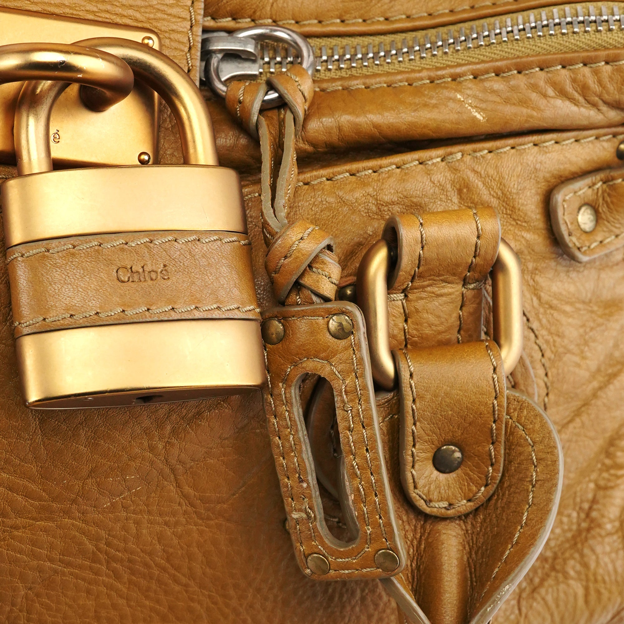Chloé Camel Leather Paddington Shoulder Bag
