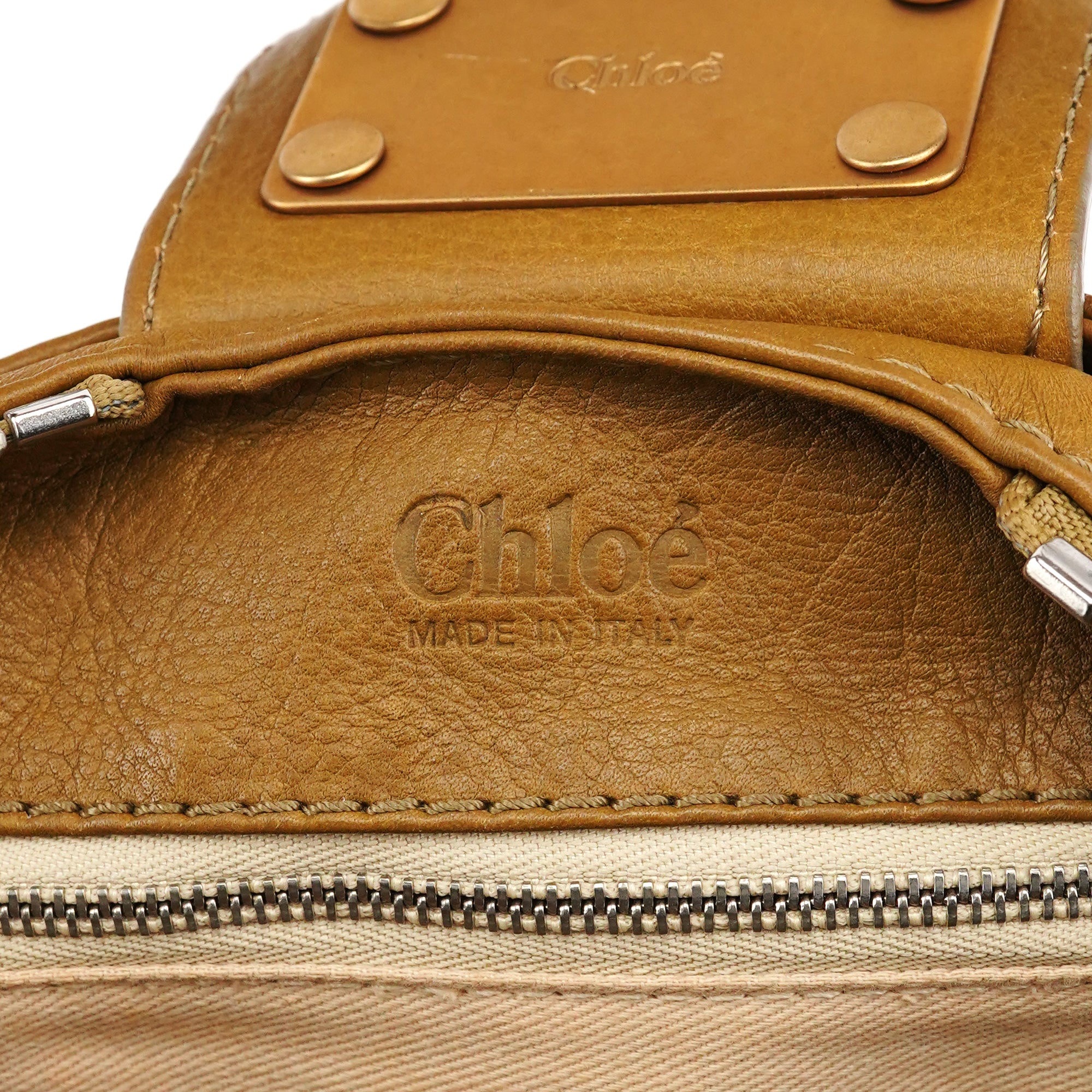 Chloé Camel Leather Paddington Shoulder Bag