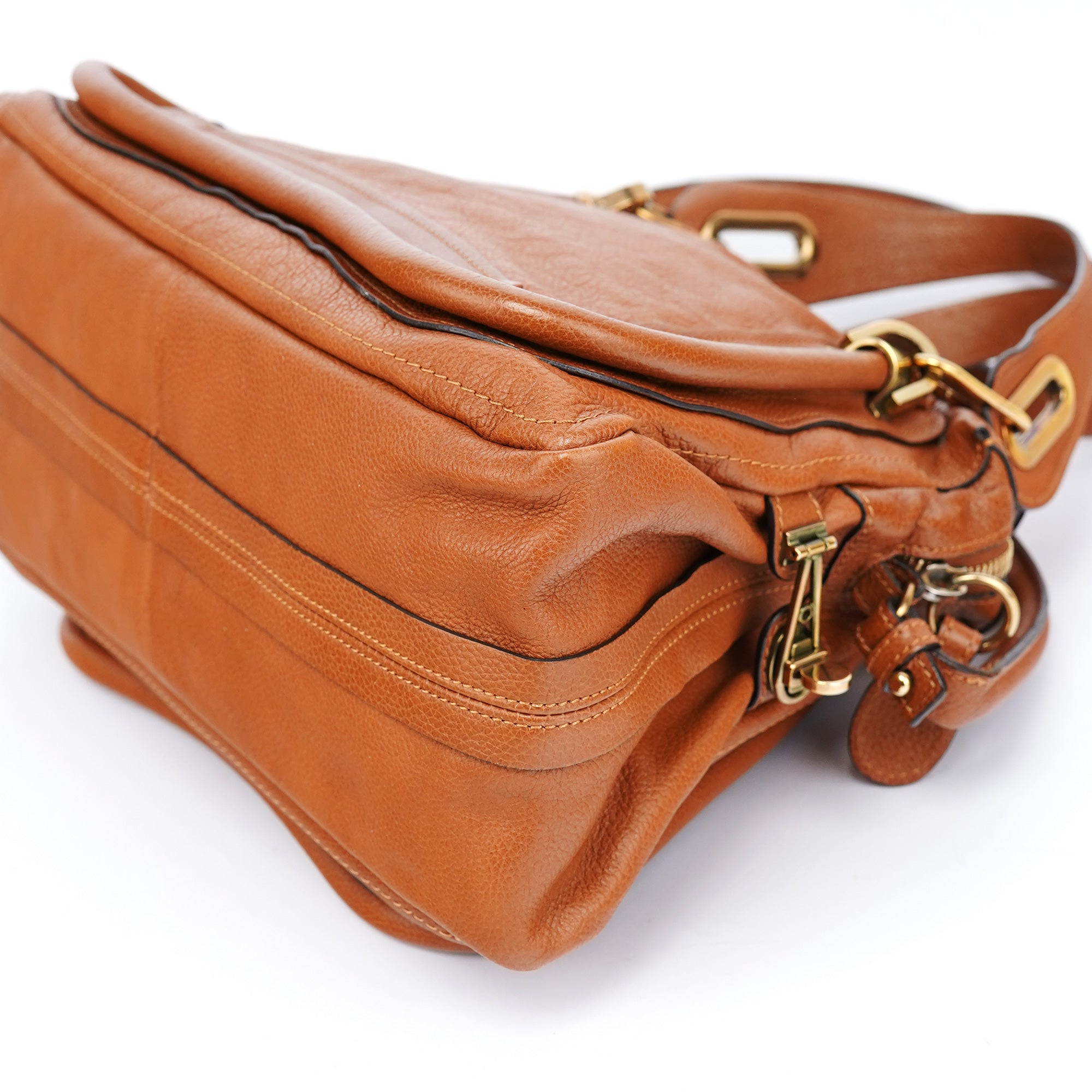 Chloe Caramel Leather Paraty 2-Way Bag