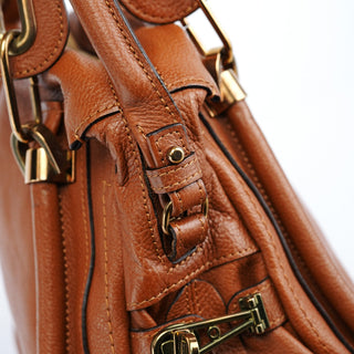 Chloe Caramel Leather Paraty 2-Way Bag