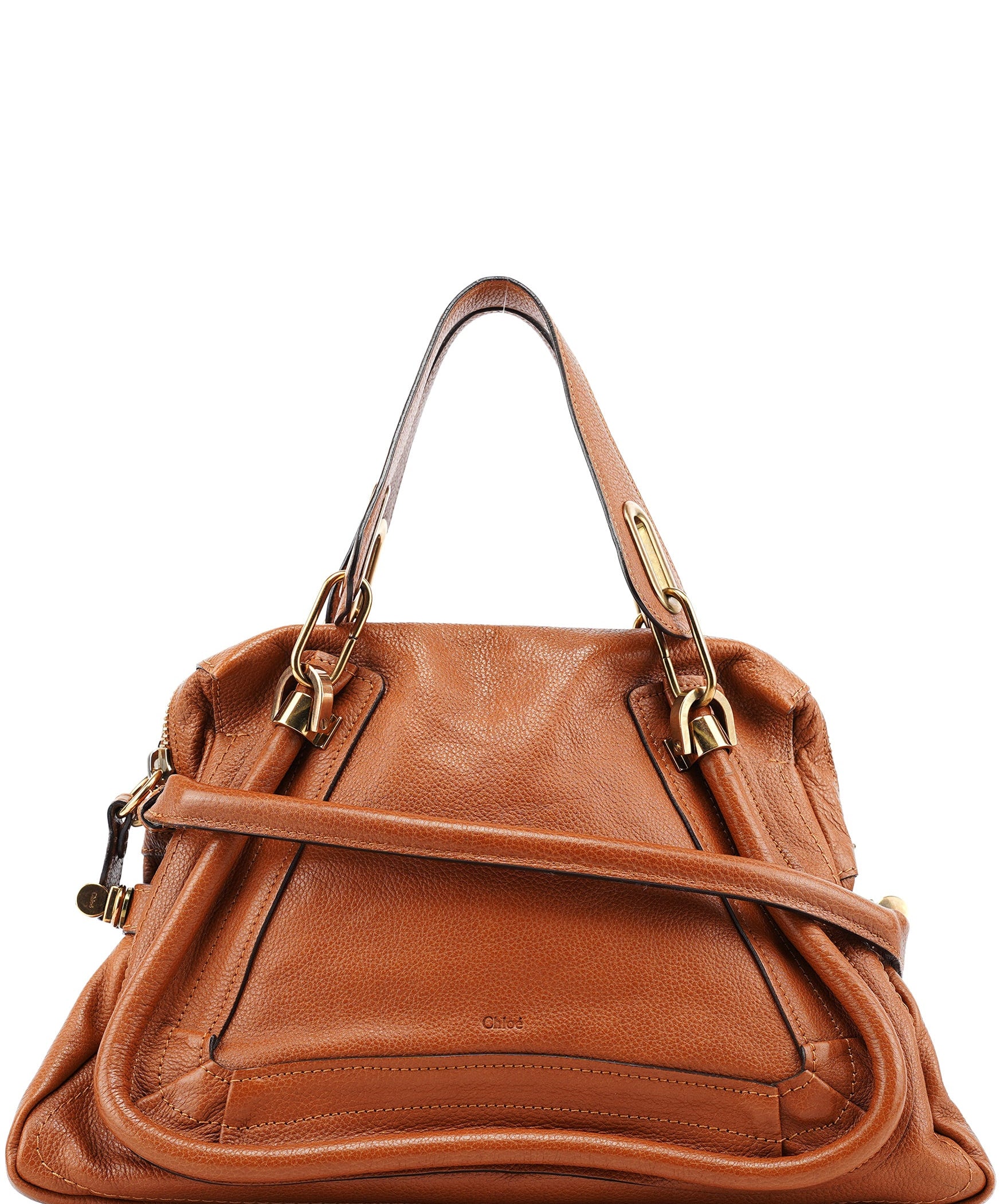 Chloe Caramel Leather Paraty 2-Way Bag