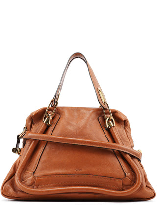 Chloe Caramel Leather Paraty 2-Way Bag