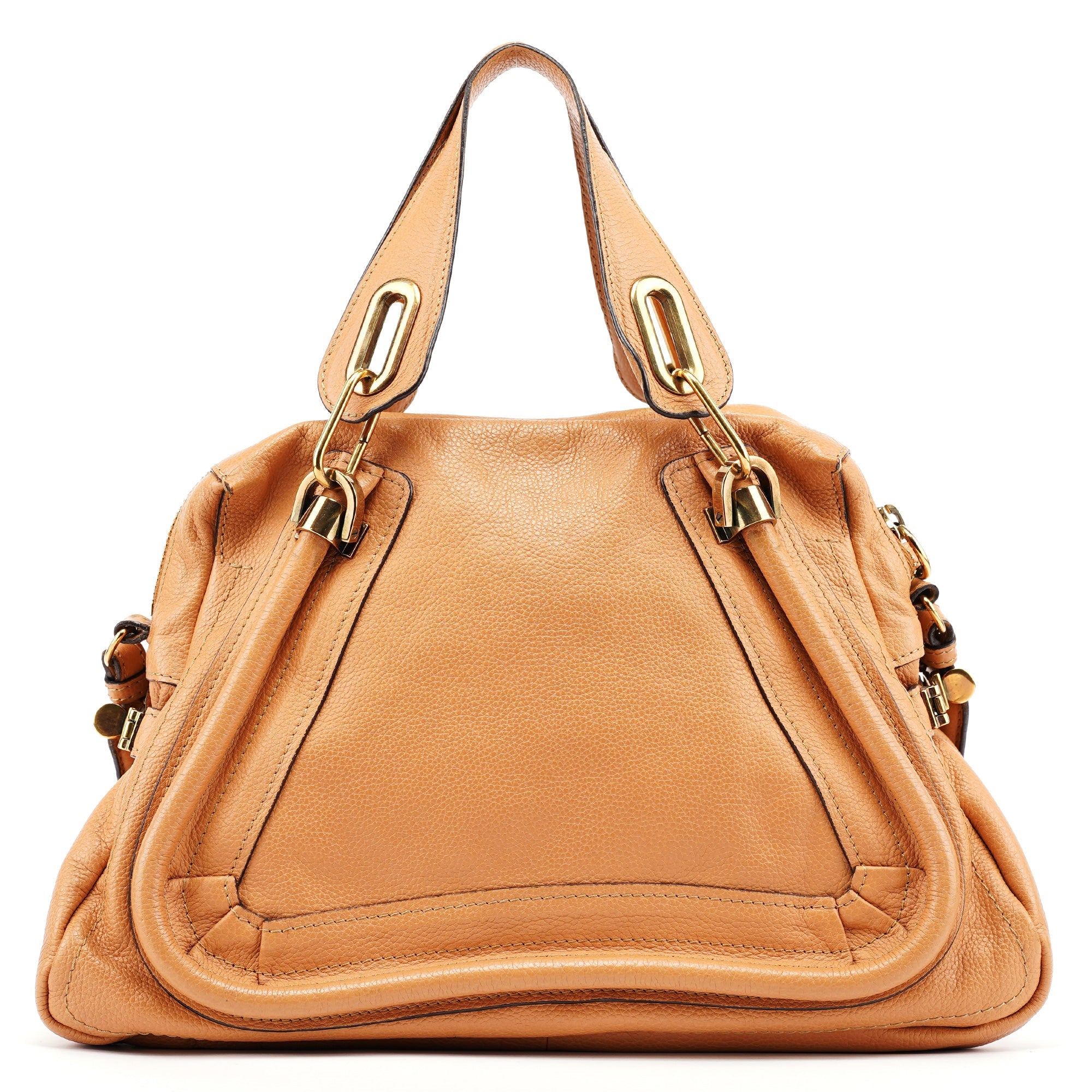 Chloé Caramel Leather Paraty 2-Way Shoulder Bag