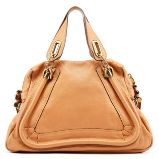 Chloé Caramel Leather Paraty 2-Way Shoulder Bag