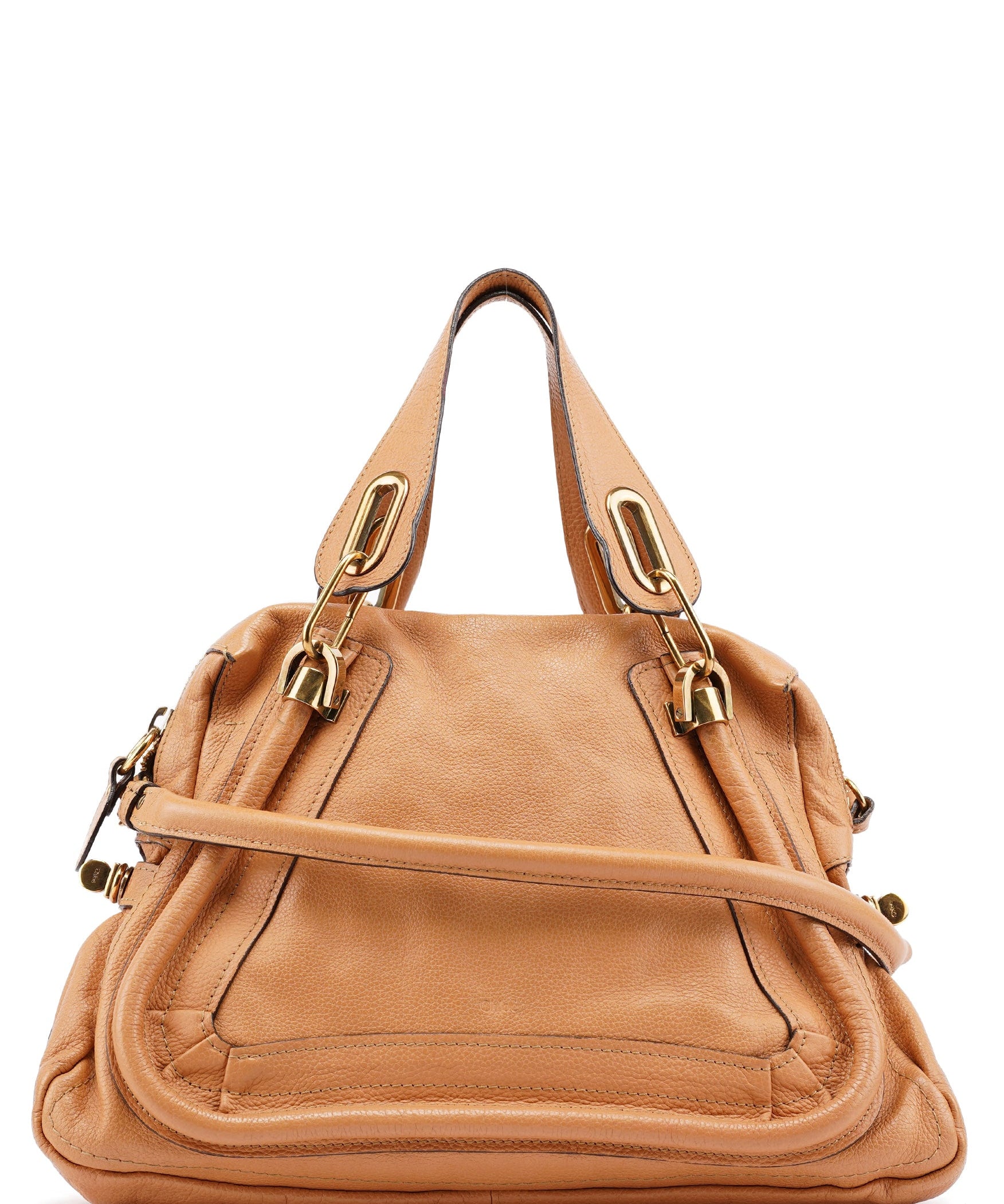 Chloé Caramel Leather Paraty 2-Way Shoulder Bag