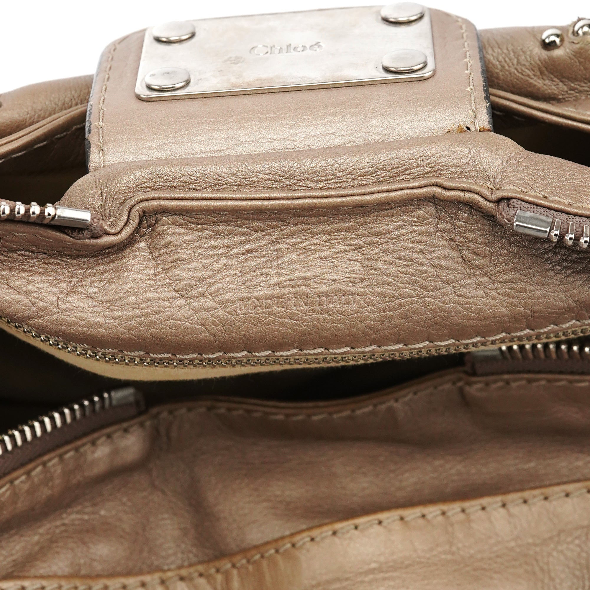 Chloe Champagne Gold Leather Paddington Shoulder Bag