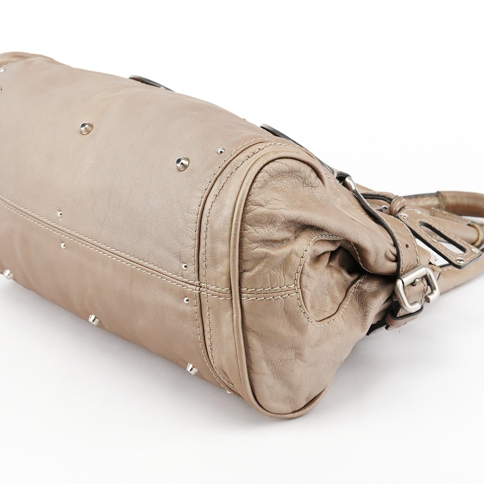 Chloe Champagne Gold Leather Paddington Shoulder Bag