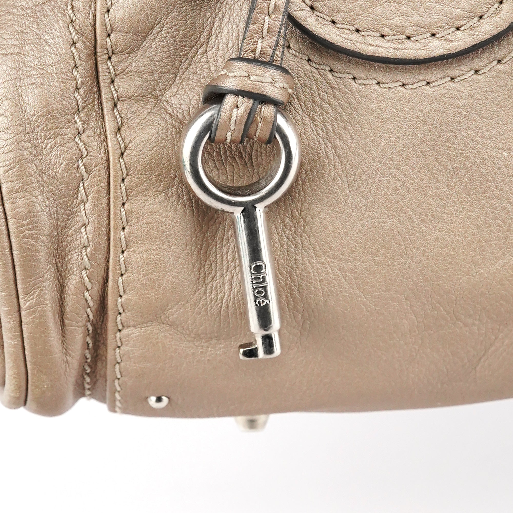 Chloe Champagne Gold Leather Paddington Shoulder Bag