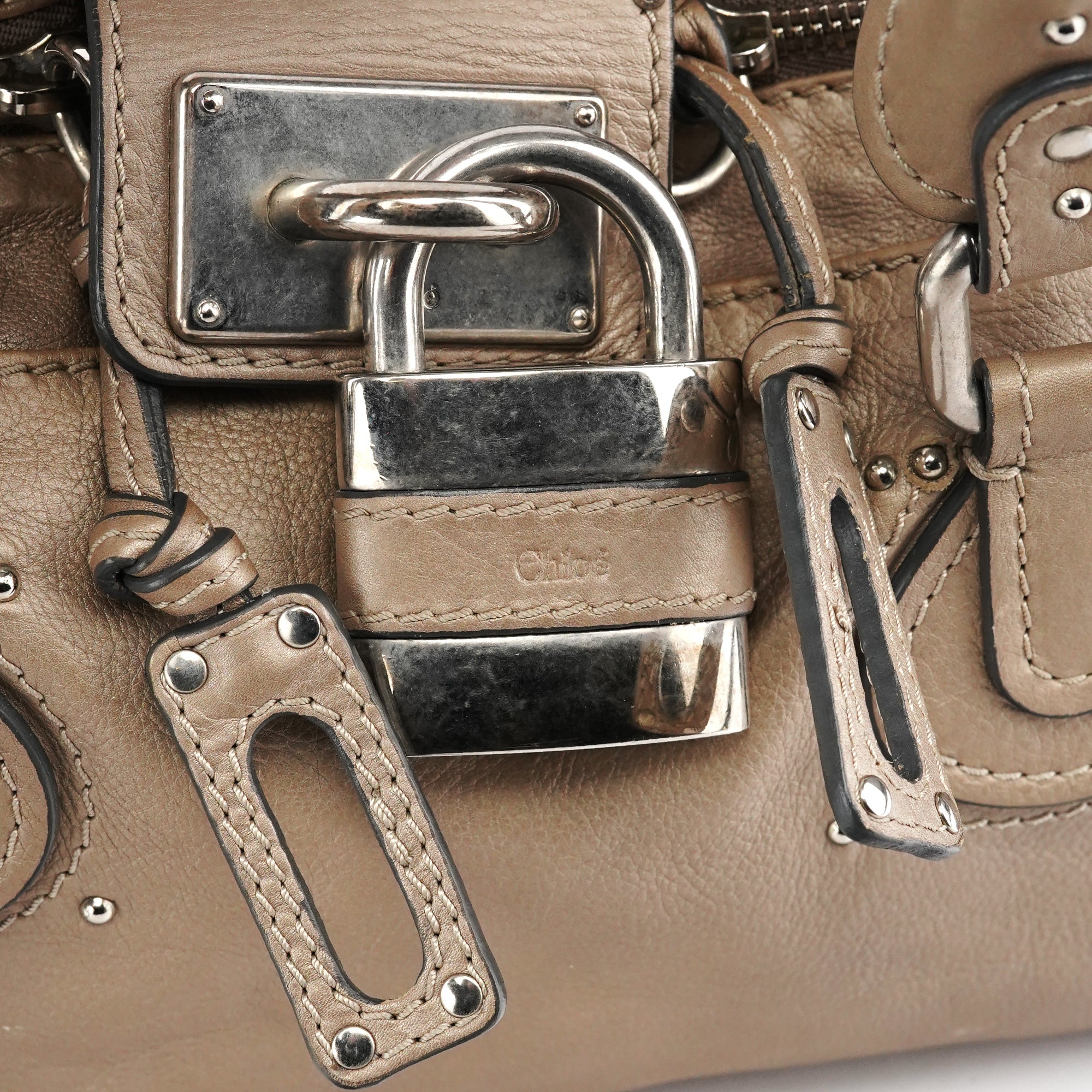 Chloe Champagne Gold Leather Paddington Shoulder Bag