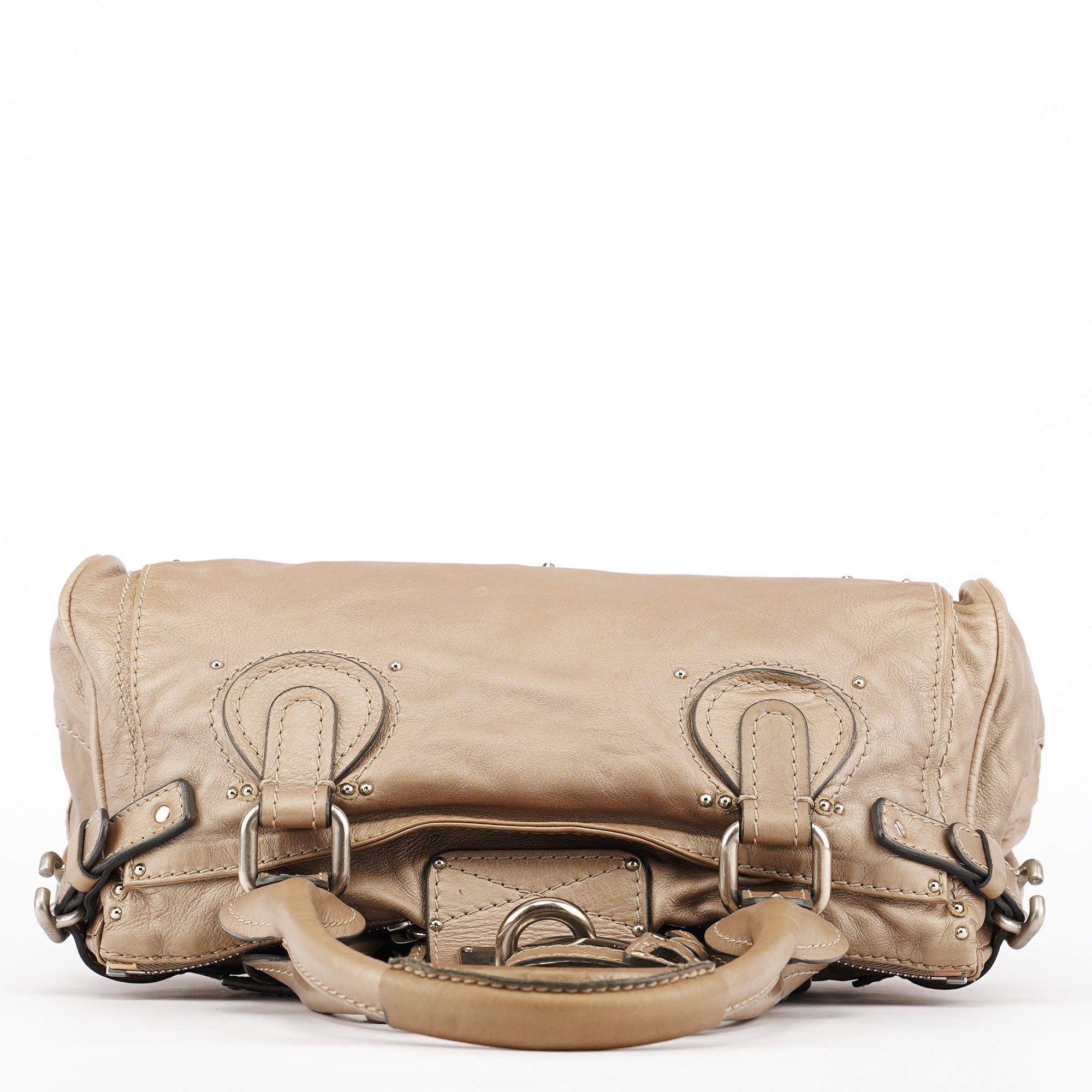 Chloe Champagne Gold Leather Paddington Shoulder Bag