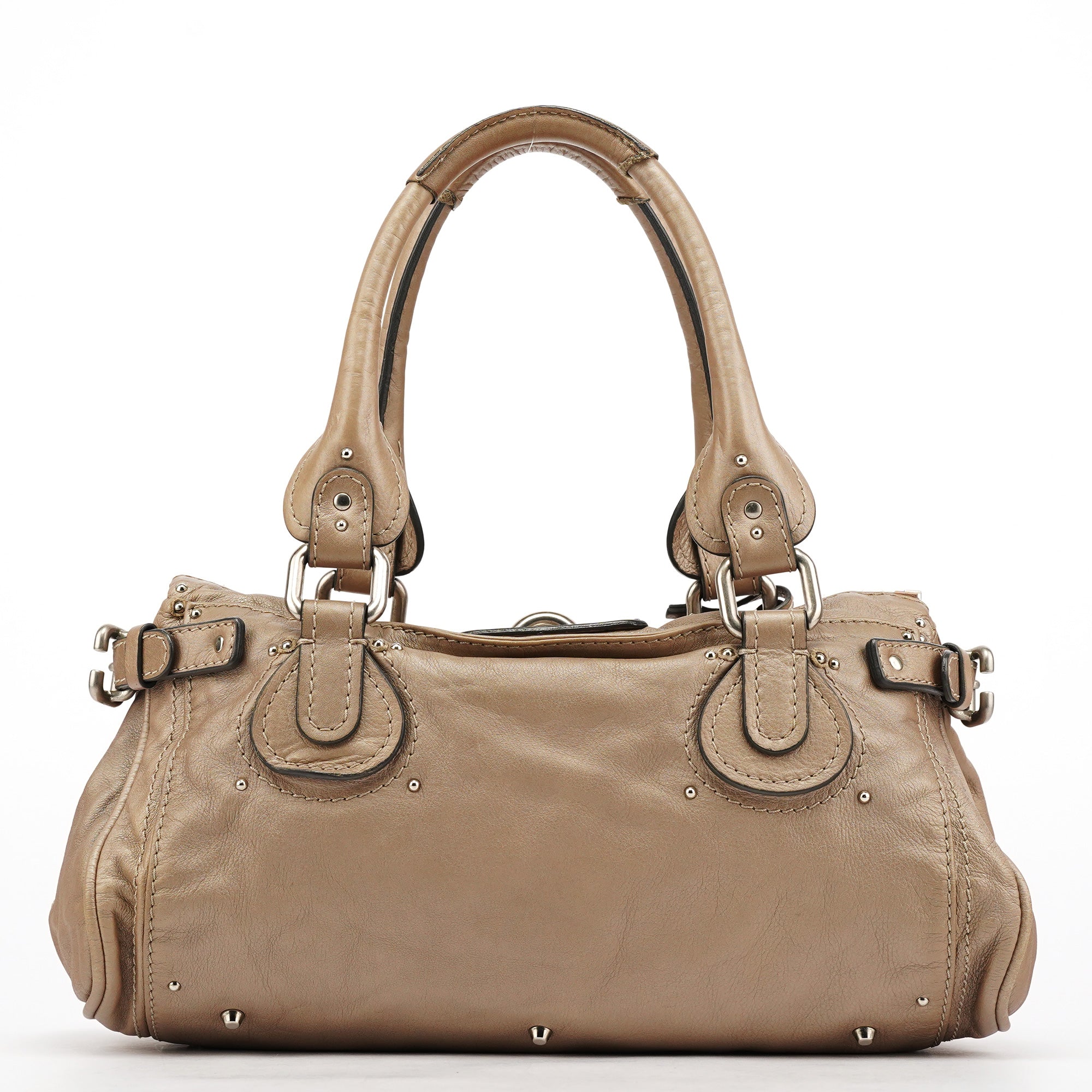 Chloe Champagne Gold Leather Paddington Shoulder Bag