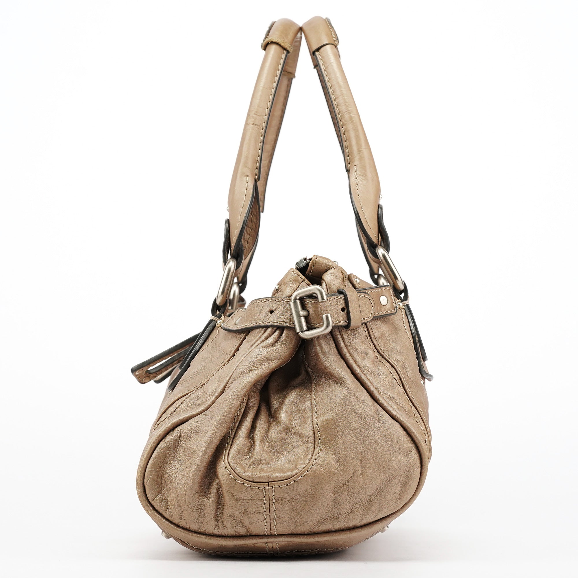 Chloe Champagne Gold Leather Paddington Shoulder Bag