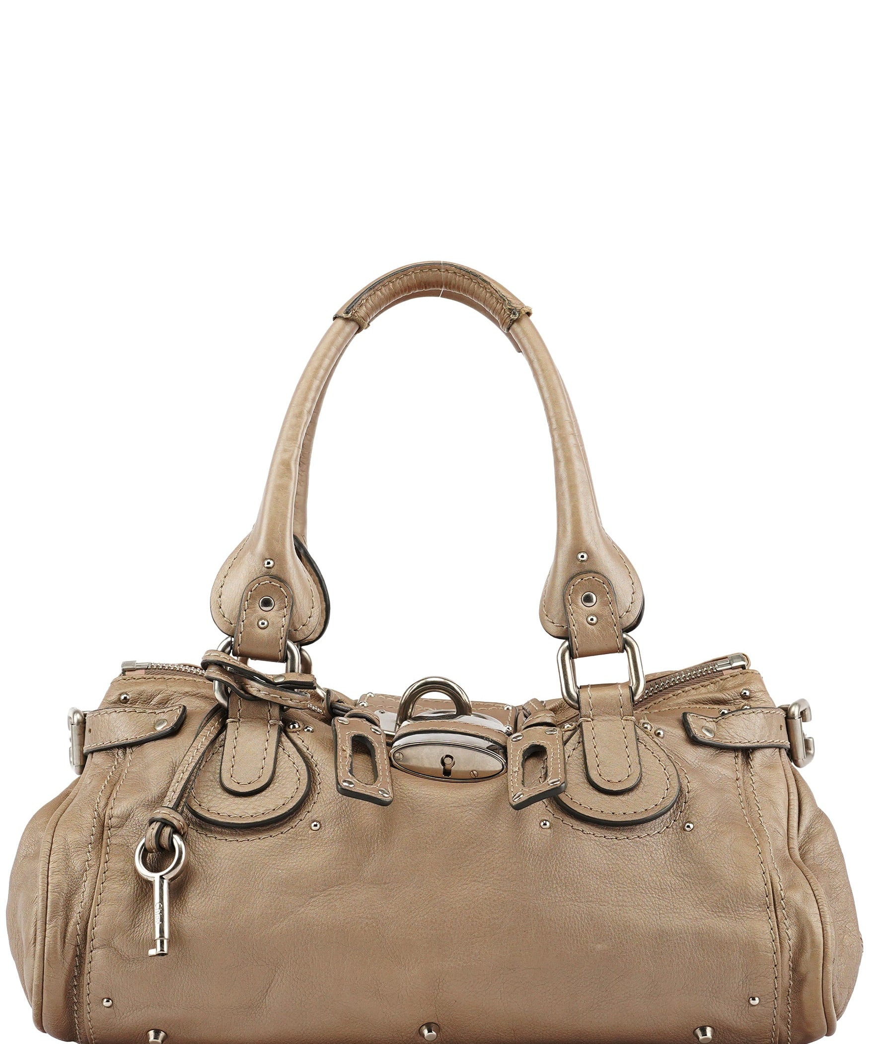 Chloe Champagne Gold Leather Paddington Shoulder Bag