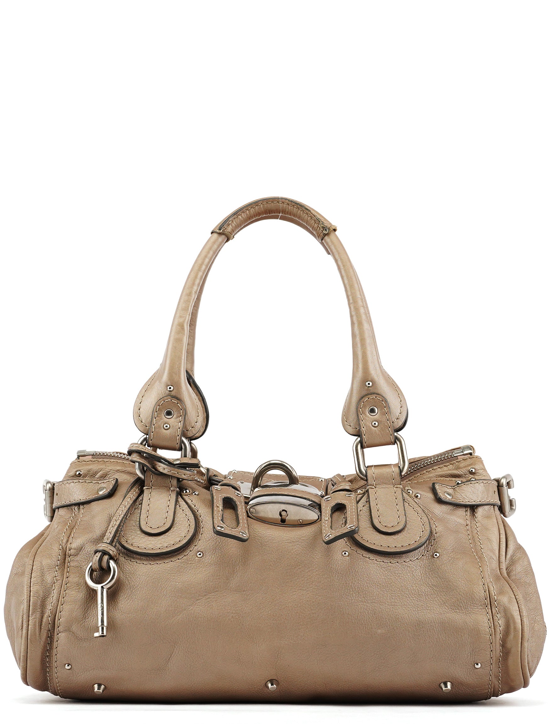 Chloe Champagne Gold Leather Paddington Shoulder Bag