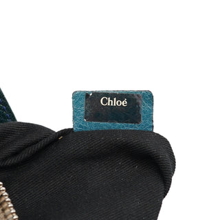 Chloé Chloé Navy Turquoise Leather Bay Crossbody Bag