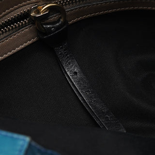 Chloé Chloé Navy Turquoise Leather Bay Crossbody Bag