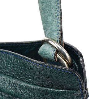 Chloé Chloé Navy Turquoise Leather Bay Crossbody Bag