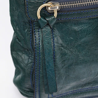 Chloé Chloé Navy Turquoise Leather Bay Crossbody Bag