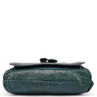 Chloé Chloé Navy Turquoise Leather Bay Crossbody Bag