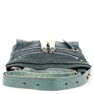 Chloé Chloé Navy Turquoise Leather Bay Crossbody Bag